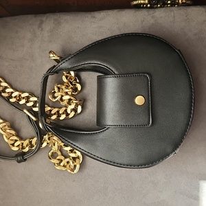 SCOOP Black & Gold Crossbody purse